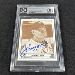 Tarjeta firmada por Johnny Mize 1983 TCMA #31 Beckett autógrafo auténtico - Imagen 1 de 4