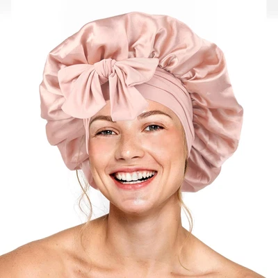 Silk Bonnet for Sleeping Women Double Layer Satin Bonnet Hair Bonnet - Image 1 of 4