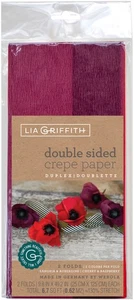 Lia Griffith Double-Sided Extra Fine Crepe Paper 2/Pkg-Sangria/Aubergine & Cherr - Bild 1 von 3