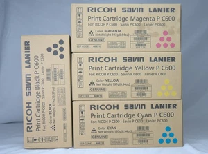 Genuine Ricoh P C600 CMYK Toner Cartridge 408310 408311 408312 408313 - Free UPS - Picture 1 of 5