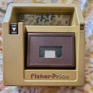 Vintage 1980s Fisher Price Brown Retro Cassette Tape Player Recorder - Picture 1 of 6
