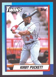 KIRBY PUCKETT 1990 Topps #700 AUTOGRAPH Signed TWINS AUTO d.2006 HOF - Bild 1 von 1
