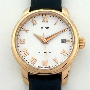 Mido Baroncelli Women Watch M039.007.36.013.00 Auto Wind Skeleton Back Rose Gold - Picture 1 of 9