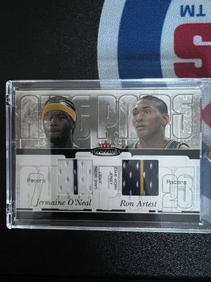03-04 Fleer Mystique Ron Artest/Jermaine O’Neal Jersey /250🔥Pacers - Image 1 of 2