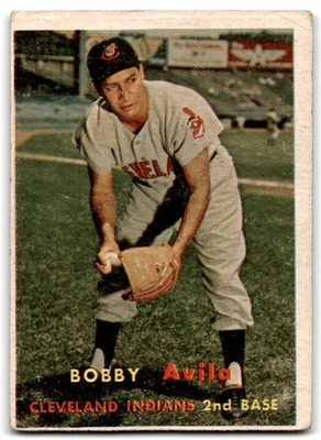 1957 Topps Bobby Avila Indians #195 Foto 1 de 2