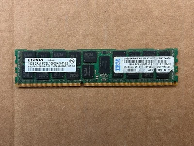 Elpida EBJ17RG4EBWA-DJ-F 16GB DDR3 10600R 1333Mhz 1.35v 2rx4 Server Memory Ram - Image 1 of 4