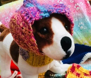 L DOG apparel Wool Color Fade VIOLET MEADOWS SNOOD w/COWL 16’ N11’ L - Picture 1 of 1