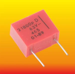 21800 pF 21,8 nF 63 V 1 % LOTE DE 2 CONDENSADORES DE POLIESTIRENO UNITRA MIFLEX KSF-022 - Imagen 1 de 2