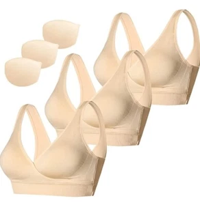 Women's Seamless Maternity Sleep Breastfeeding XL Bras 3-Pack New SHIPS FAST - Picture 1 of 24