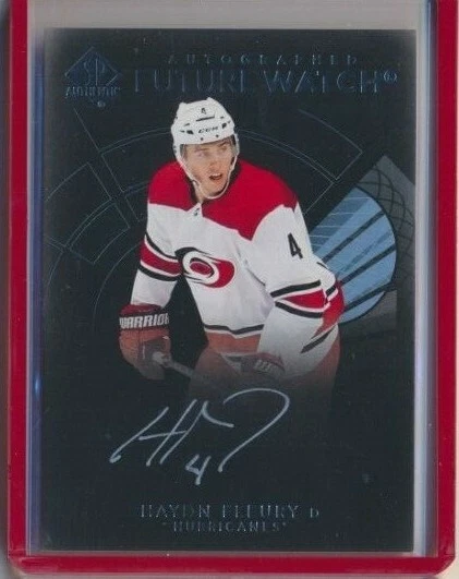 2017-18 SP Authentic Future Watch BLACK AUTO 148 Hayden Fleury Hurricanes - Image 1 of 1
