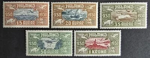 ICELAND Complete Set Parliament 1930 Official Air-Mails MH CV$350 - Picture 1 of 1