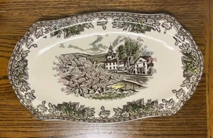 Johnson Bros Friendly Village Sandwich Tray 12 5/8" Village Green ENGLAND EUC - Picture 1 of 4