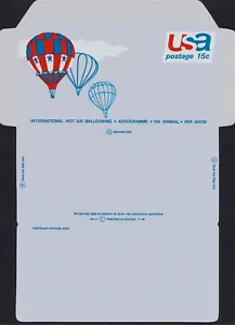 #UC46 15c USA - Mongolfiera, mai piegata, come nuova NH - Foto 1 di 1