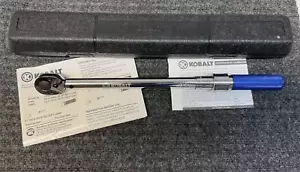KOBALT 3/8-INCH DRIVE x 20-100 FOOT-POUND TORQUE WRENCH W/ CASE #337333 - Picture 1 of 10