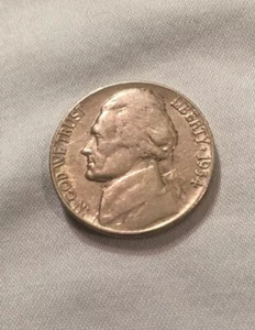 1954 Nickel Coin USA Circulated Currency, Five Cent Piece, ￼ Circulated/Ungraded - Picture 1 of 6
