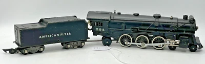 Gilbert American Flyer S Gauge #295 Pacific Loco/Tender - Runs/Smokes Well - Image 1 of 4