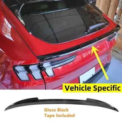 FOR 2021+ FORD MUSTANG MACH-E GLOSS BLK V STYLE TAIL GATE TRUNK MID SPOILER WING Foto 1 de 4