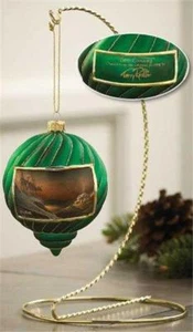 Terry Redlin Deer Crossing Green Christmas Ornament Retired Wild Wings - Picture 1 of 1