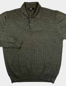 Maglione uomo RAFFI LINEA UOMO Italy 1/4 bottone verde lana merino e acrilico L - Foto 1 di 6