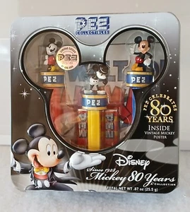 Set di latta da collezione Pez Disney Topolino 80 anni nuovi da collezione da collezione - Foto 1 di 4