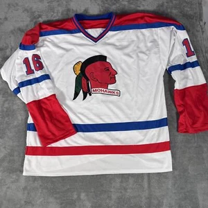 Replica IHL Muskegon Mohawks Hockey Trikot #16 OLEIN rot weiß blau 3XL - Bild 1 von 8