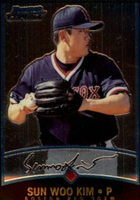 2001 Bowman Chrome Baseball Card #227 Sun Woo Kim
