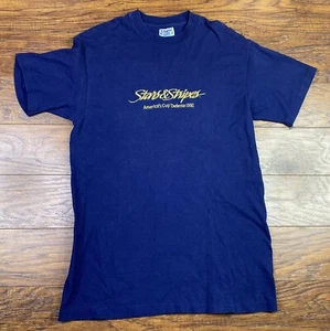 Vintage Stars and Stripes Americas Cup Defense T-Shirt 1992 Medium Blue D2 - Bild 1 von 5
