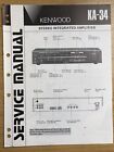 Kenwood KA-34 Stereo Integrated Amplifier Service Manual - Original