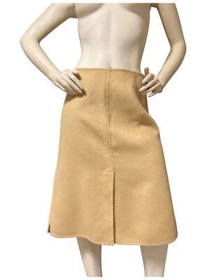 DE COLECCIÓN DKNY Falda Camel Caramelo Lana Angora Elegante Clásica Carrera Cóctel 8 Foto 1 de 4
