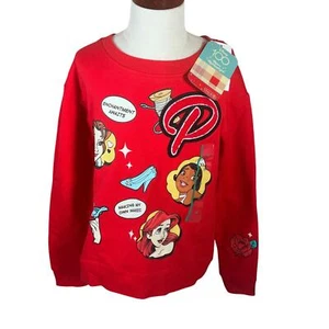 Girls' Disney 100 Matching Family Princess Fleece Pullover Sweatshirt Med NWT - Picture 1 of 3