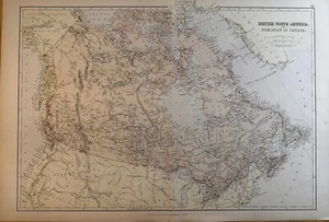 Mapa antiguo original de América del Norte británica de 1882 El dominio de Canadá - Imagen 1 de 2
