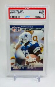 1990 Emmitt Smith Pro Set #685 PSA 9 Mint Rookie Card Dallas Cowboys!!!