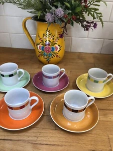 Tazza e piattino Demitasse espresso, set di 5 labbra e arcobaleno Mann - Foto 1 di 10