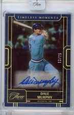 DALE MURPHY 2023 PANINI THREE & TWO TIMELESS MOMENTS HOLO SILVER AUTO #13/25 SP
