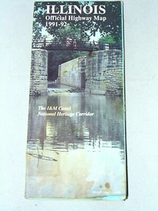 Vintage Illinois Official Highway Map 1991-92 Old Road Map USA Travel Historical - Picture 1 of 4