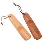 2 Pcs Shoe Horn for Pregnant Women Wood Puller Wooden Shoehorn Metal