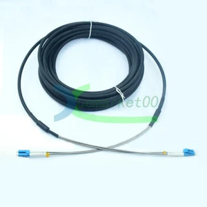 Outdoor Field Fiber Patch Cord LC to LC UPC SM 9/125 Duplex Fiber Cable 50M - Afbeelding 1 van 1
