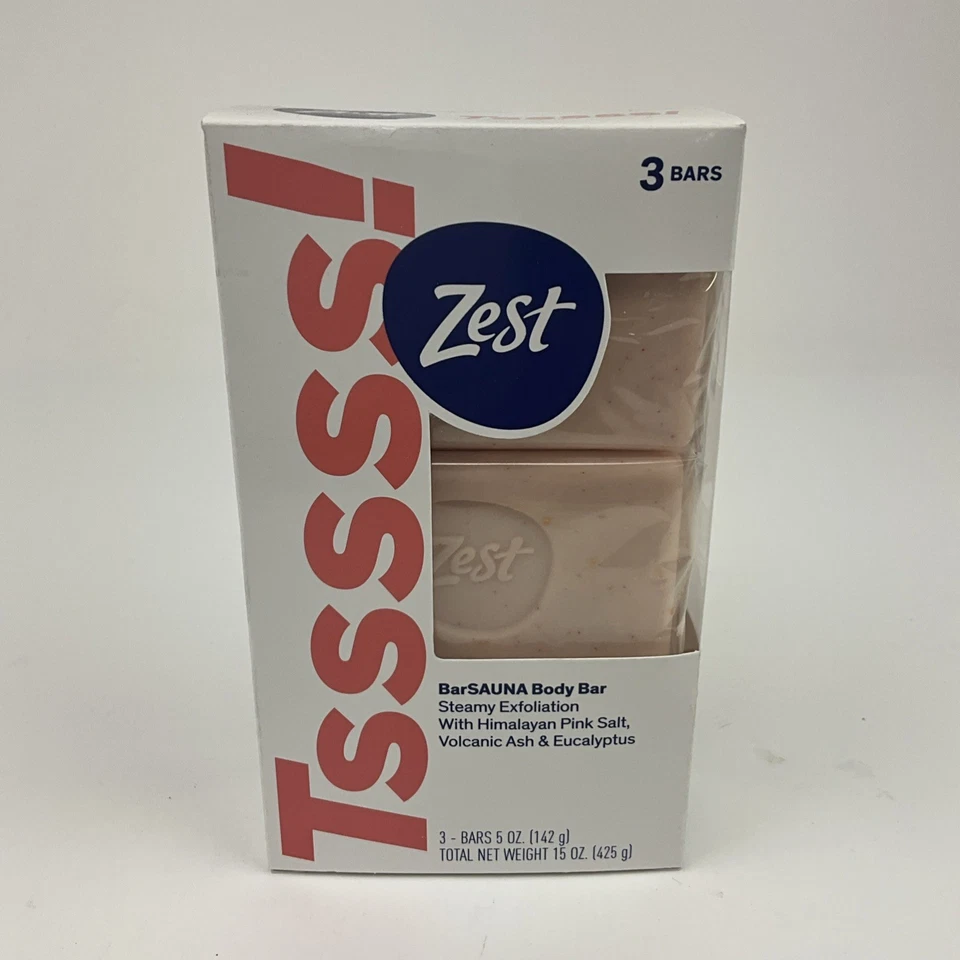 2 Tssss Zest Barsauna Body Bar Steamy Exfoliation W Himalayan Pink Salt