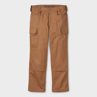 Pantalones cargo Duluth para hombre NUEVOS $95 manguera contra incendios forrados de vellón calce relajado marrón 36x36 Foto 1 de 4