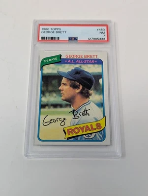 1980 TOPPS GEORGE BRETT #450 PSA 7 - Image 1 of 2
