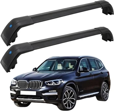 Cross Bar Roof Rack Fit for BMW X3 F25 2010-2017 Flush Side Rails, Heavy Duty - Image 1 of 2