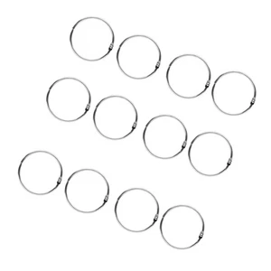 12 Pcs Curtain Accessories Key Rings Binder Book Multi-Purpose Snap Metal Split - Picture 1 of 11