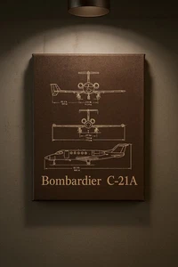 Bombardier C-21A Technical Blueprint Print – Aviation Wall Art - Picture 1 of 1