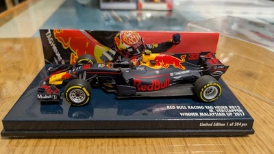 RedBull RB13 VERSTAPPEN Winner Malaysia GP 2017 1/43 F1 Minichamps Limited Ed - Immagine 1 di 4