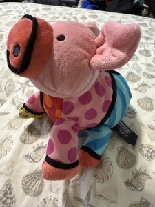 BRITTO POPPLUSH Potter the Pig Enesco 2012 Romero Britto Art Stuffy Plush - Picture 1 of 6