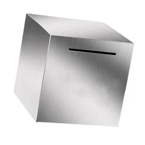 Stainless Steel Piggy Bank Supplies Gifts Decorative Durable Deposit Box - Bild 1 von 6