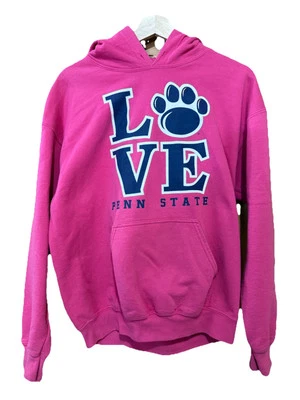 Sudadera con Capucha Rosa Gráfica Pata Pantera Universidad Estatal de Pensilvania Vintage Gildan Love Mediana Foto 1 de 4