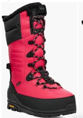 UGGS SHASTA BOTAS ALTAS ROSA CUERO LANA Unisex Bota de Nieve Para Hombre 11 Para Mujer 12 Foto 1 de 4