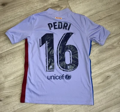 Camiseta para niños Pedri 2021/22 FC Barcelona visitante púrpura niños jóvenes XL Nike Foto 1 de 2