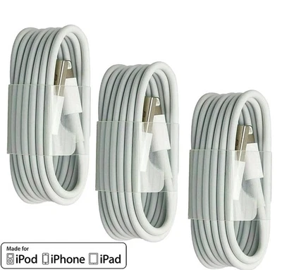 3 Pack 3ft Fast Charger Cable USB Cord Car Charge For iPhone 6 7 8 X 11 12 13 14 - Image 1 of 4
